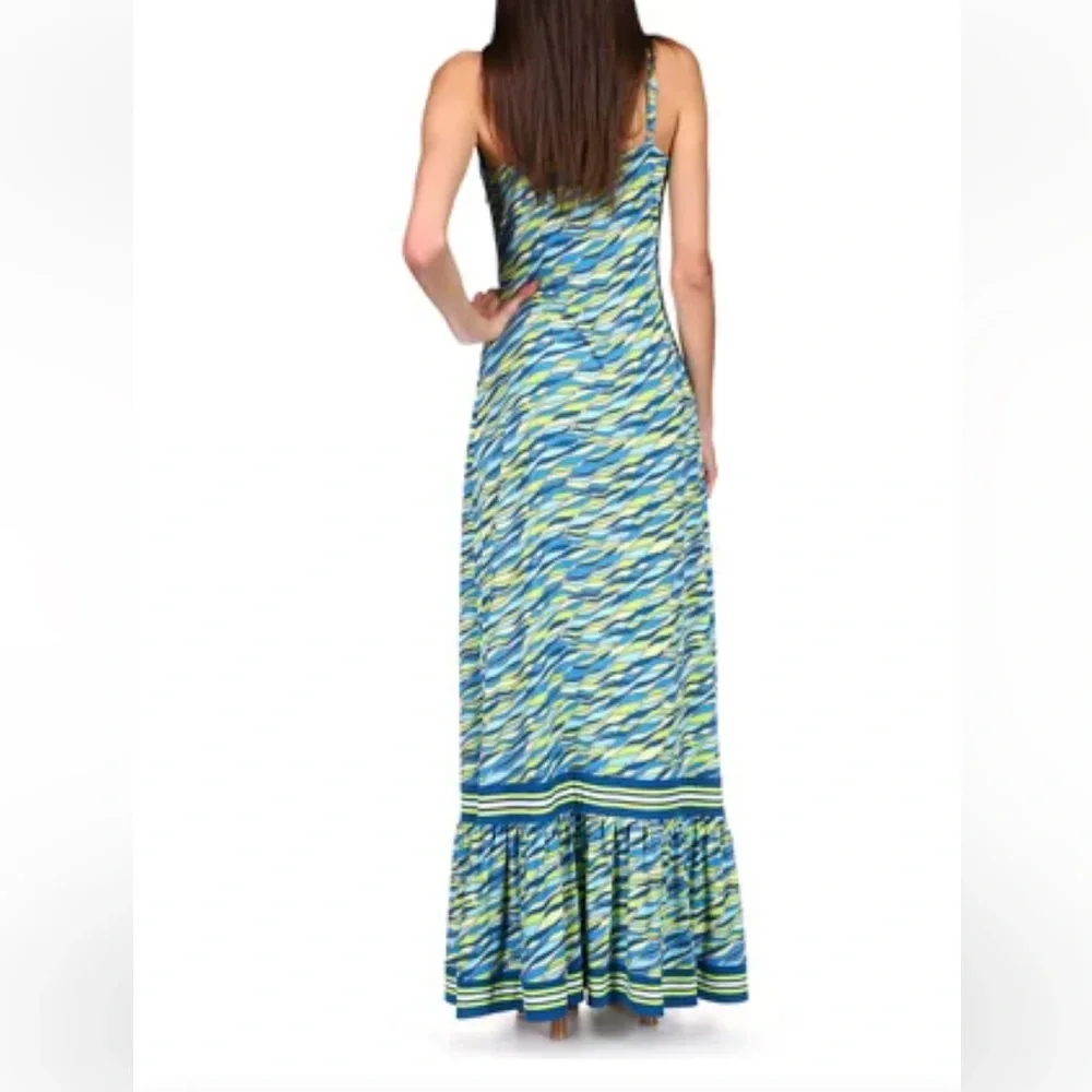 Michael Kors Wavy Abstract Maxi Dress